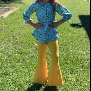 Aqua/Yellow Pumpkin Set